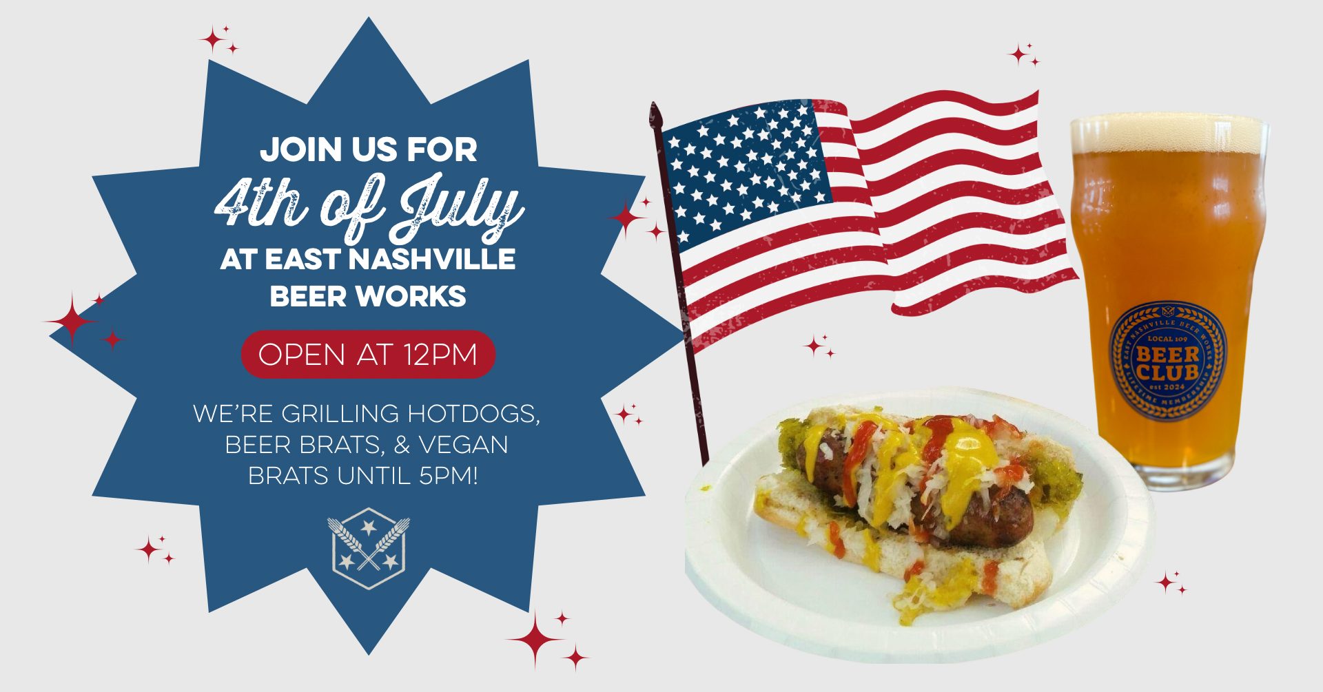 East Nashville Beer Works | July 4th | Brats, Beer & Backyard Vibes All Day
