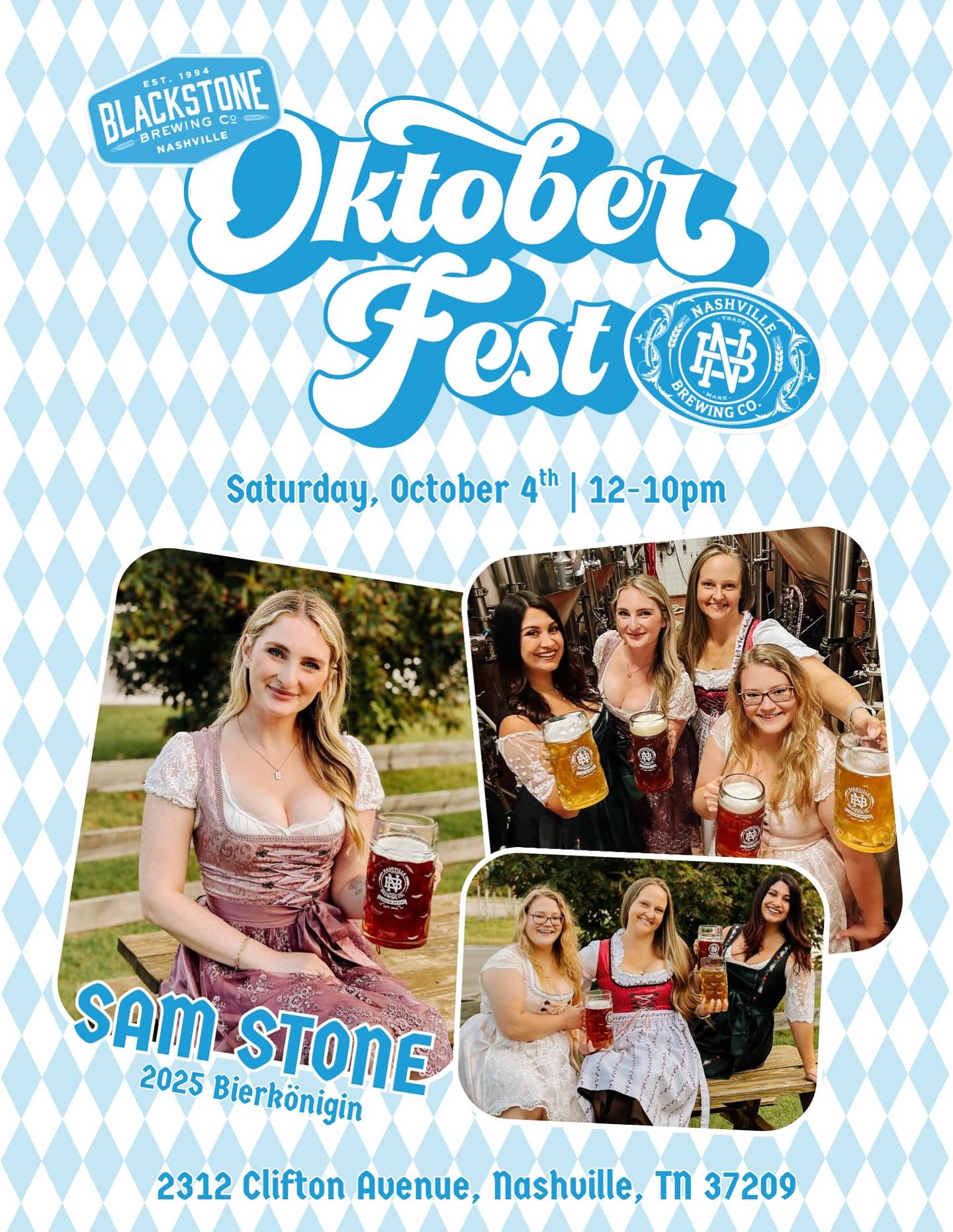 Oct 4th - Oktoberfest at Blackstone Brewing