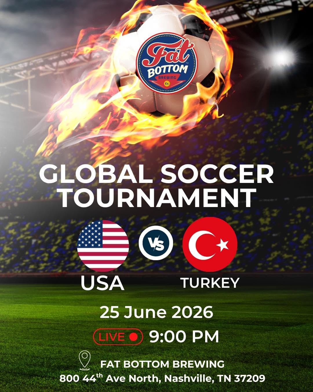 Fat Bottom Brewing Hosts Team USA Watch Party for Group Stage Finale