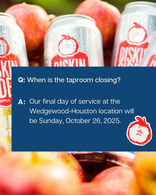 Diskin Cider Announces Taproom Closure and Future Expansion