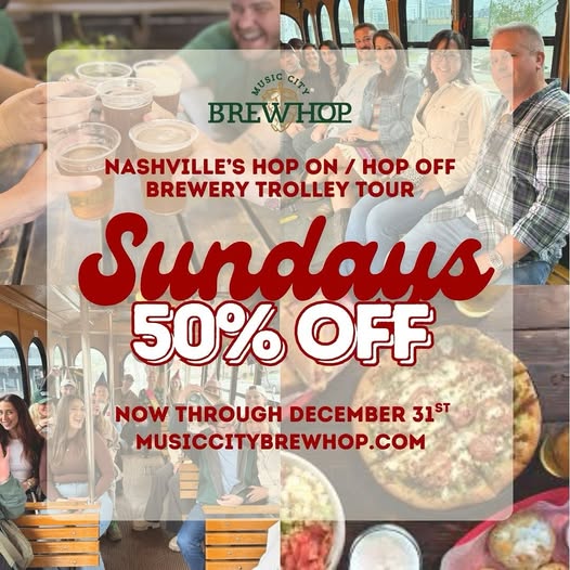 Nov 12–Dec 31 Music City Brew Hop: Sundays Are Now 50 Percent Off
