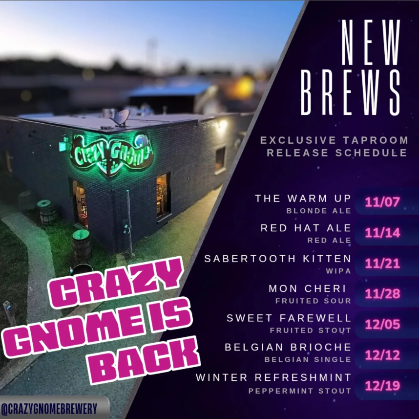 Crazy Gnome Brewery Returns with New Beer Lineup