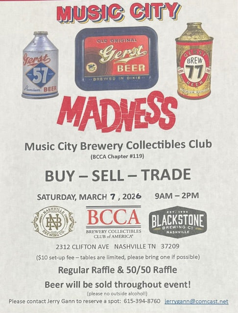 March 7 – Blackstone Brewing Company Hosts Music City Madness