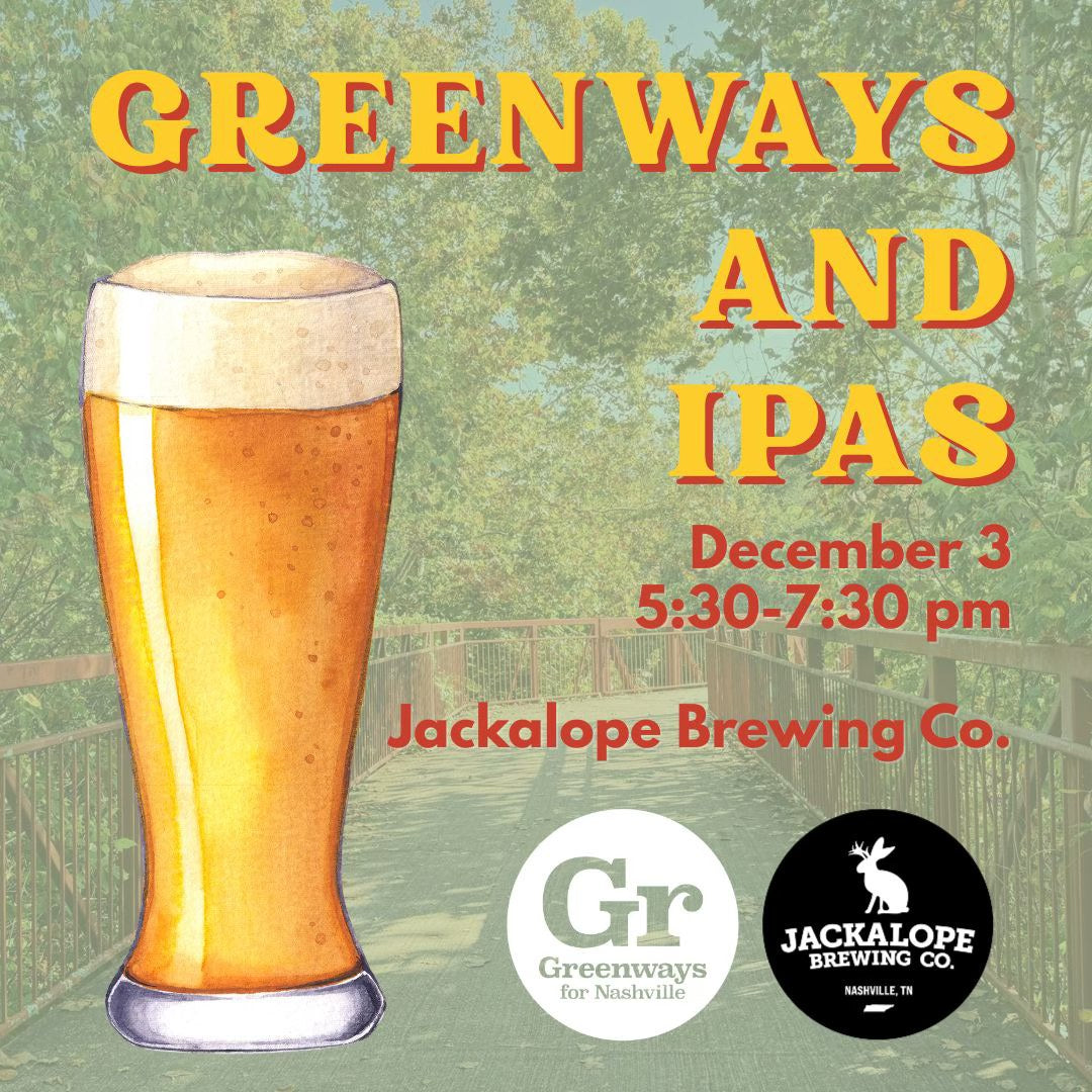 Dec 3 Greenways and IPAs at Jackalope Brewing Company