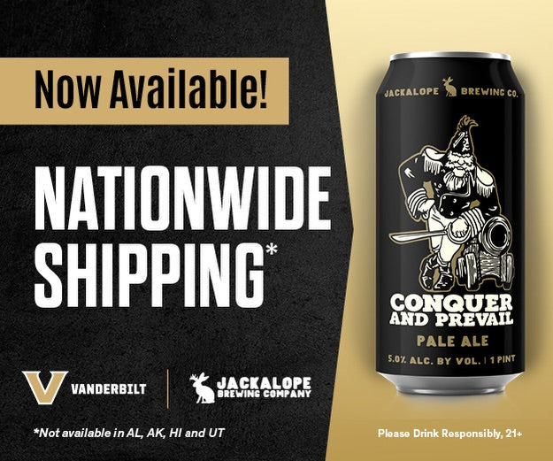Jackalope Brewing Co. x Vanderbilt: Conquer and Prevail Pale Ale Now Available with Nationwide Shipping!