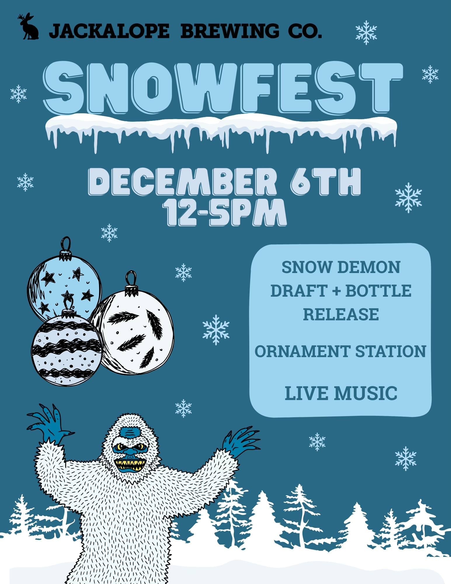 Dec 6 Snowfest at Jackalope Brewing Company