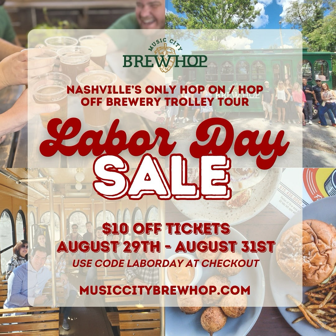 Labor Day Weekend Sale: $10 Off Music City Brew Hop Tickets – Nashville ...