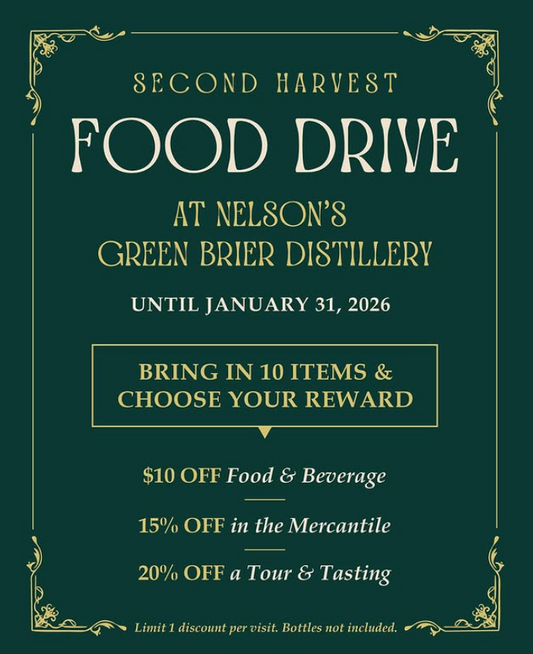 Nelson’s Green Brier Distillery Launches Second Harvest Food Drive Through January 2026