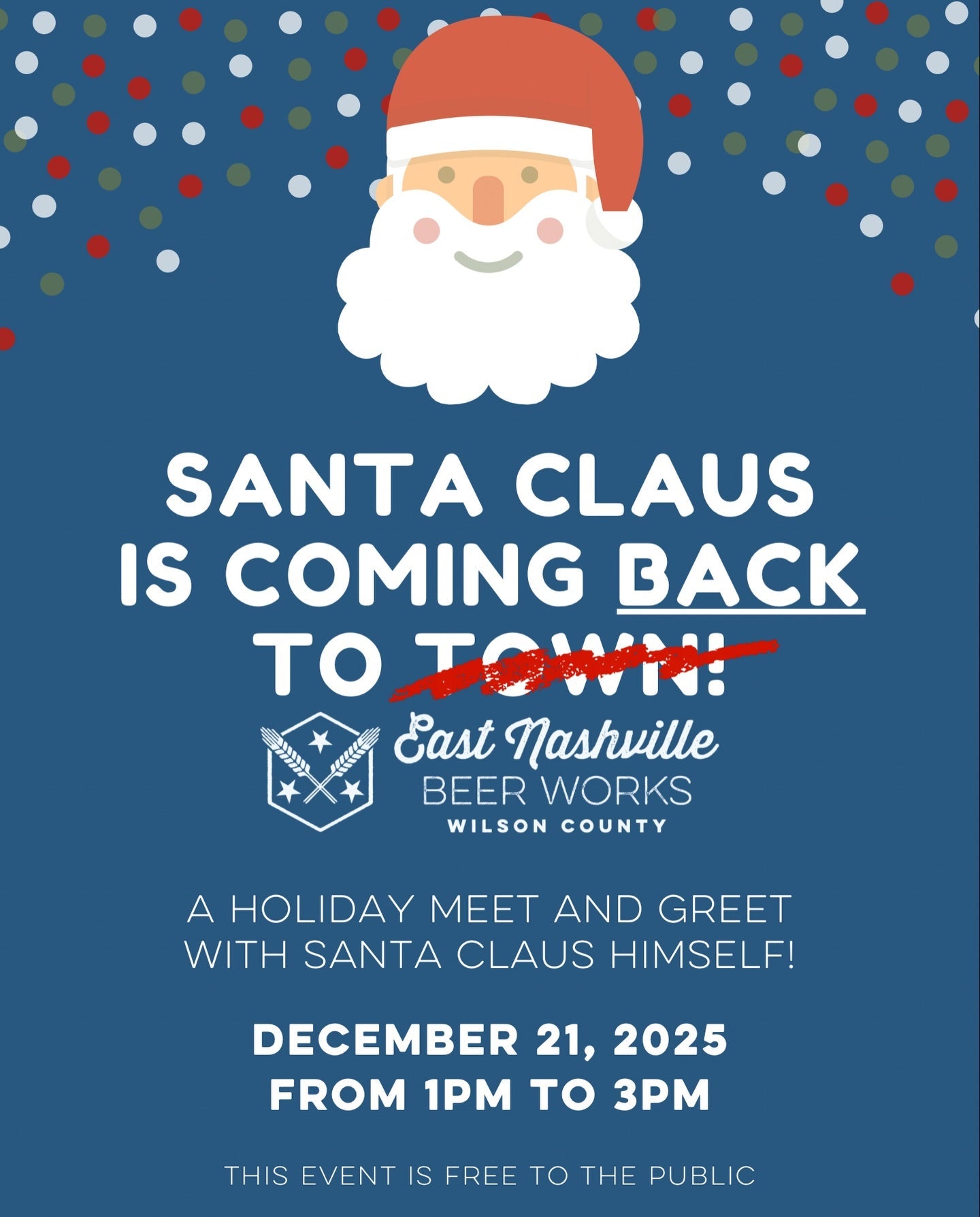 Santa Claus is Coming to East Nashville Beer Works – Wilson County! 🎅🎄